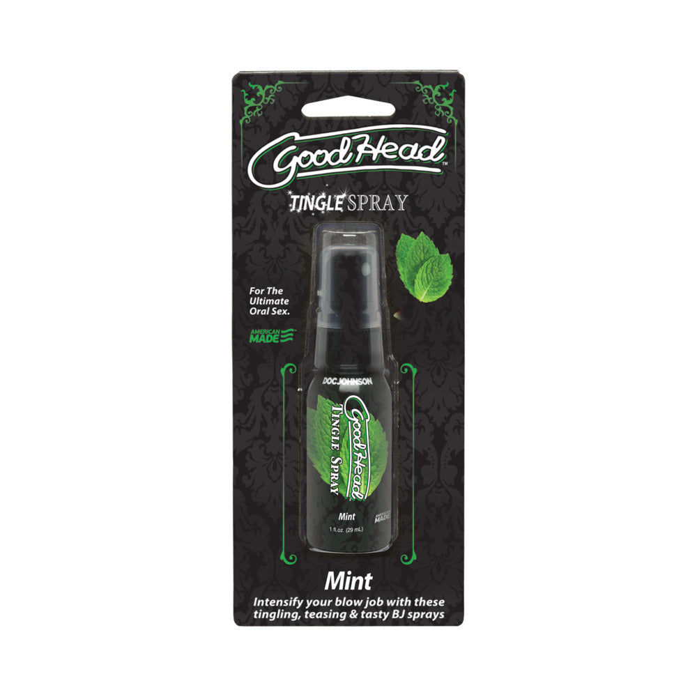 GoodHead - Tingle Spray - Mint - 1 fl. Oz. GoodHead Mint Tingle Spray black bottle on retail card