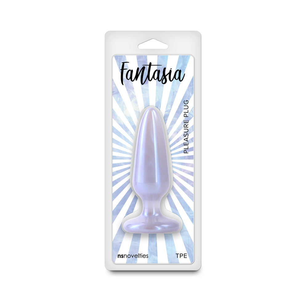 Fantasia Pleasure Plug Small Azure Fantasia Small Azure light-purple TPE plug in clear hanging blister