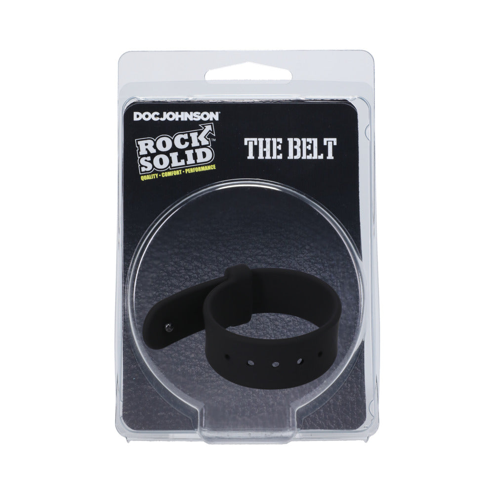 Rock Solid The Belt (Adjustable) Silicone C-Ring Black Rock Solid The Belt adjustable black C-ring package