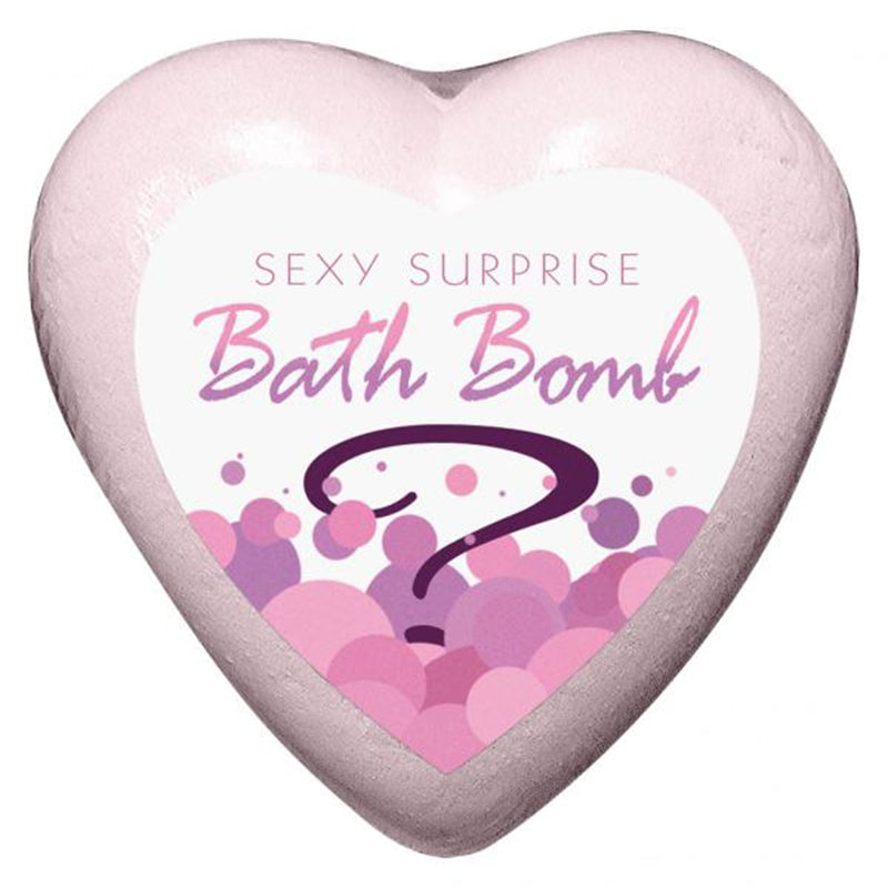 Sexy Surprise Bath Bomb Sexy Surprise Light Pink Heart Bath Bomb with white label
