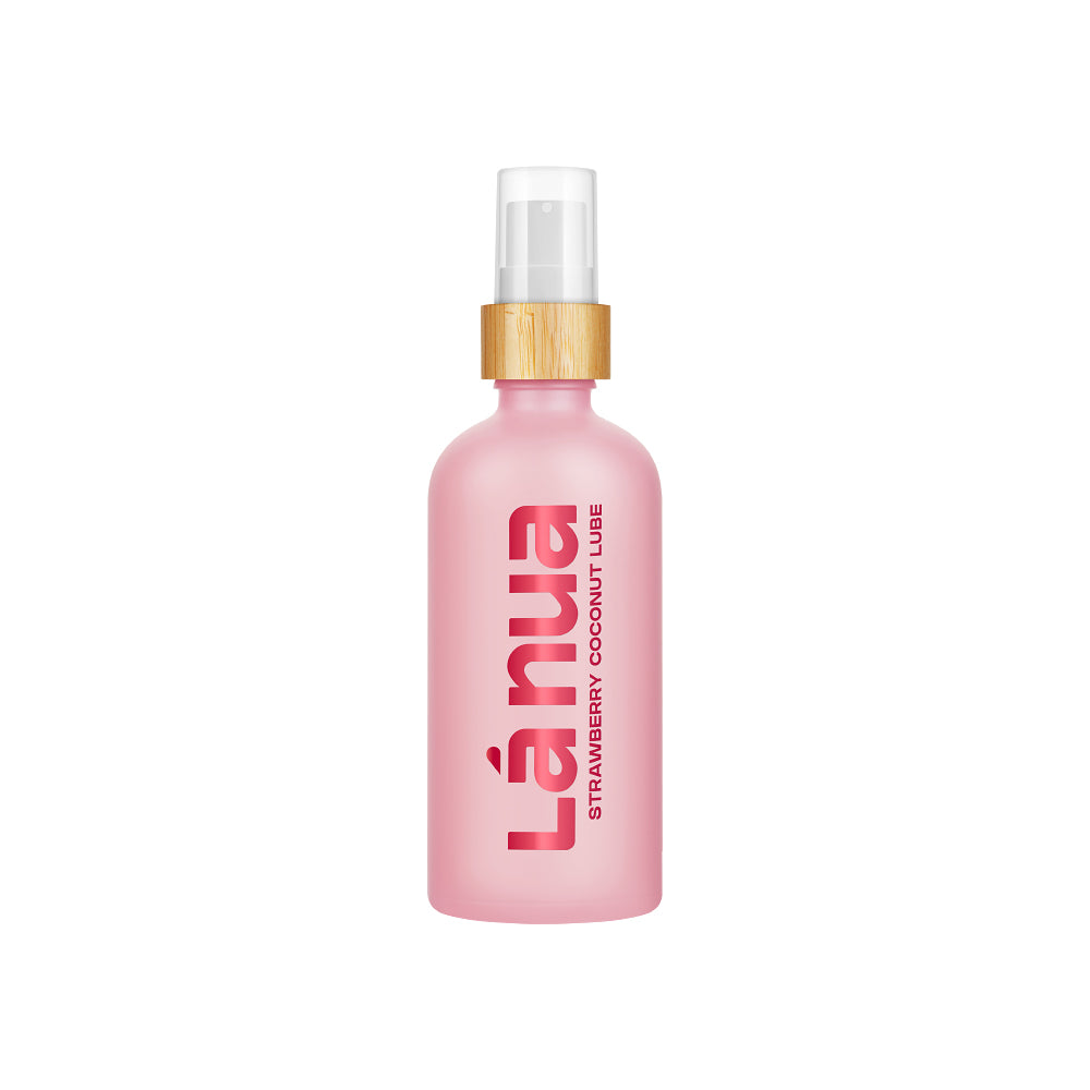 La Nua Strawberry Coconut Water-Based Lubricant 3.4 oz. La Nua Strawberry Coconut 3.4 oz light-pink pump bottle