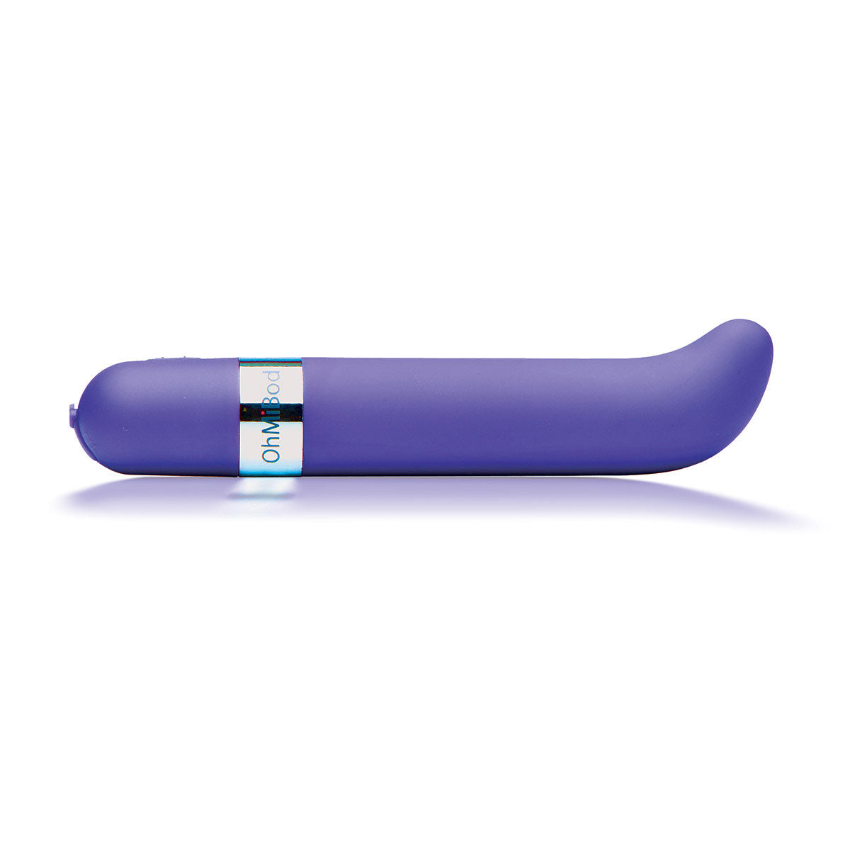 OhMiBod Freestyle G-Spot Purple purple OhMiBod Freestyle vibrator with curved tip and chrome band