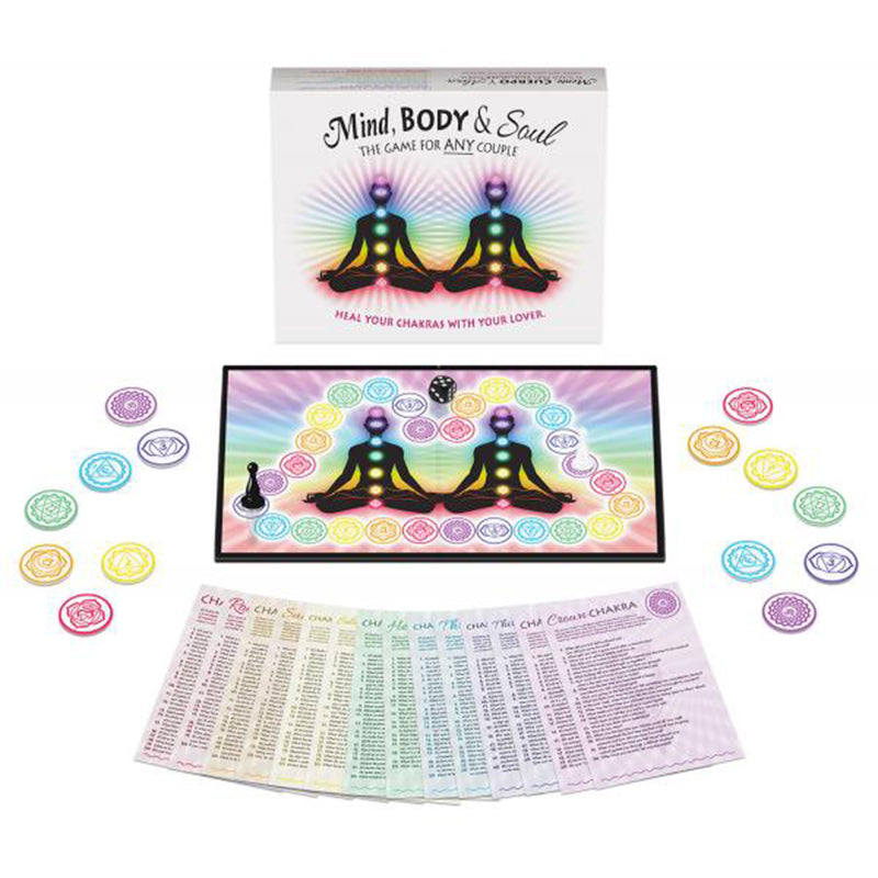 Mind, Body, Soul Game Kheper Games Mind Body and Soul game colorful board tokens score sheets and white retail box