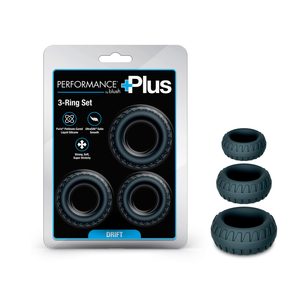Performance Plus Drift Black Performance Plus Drift black ring set beside package