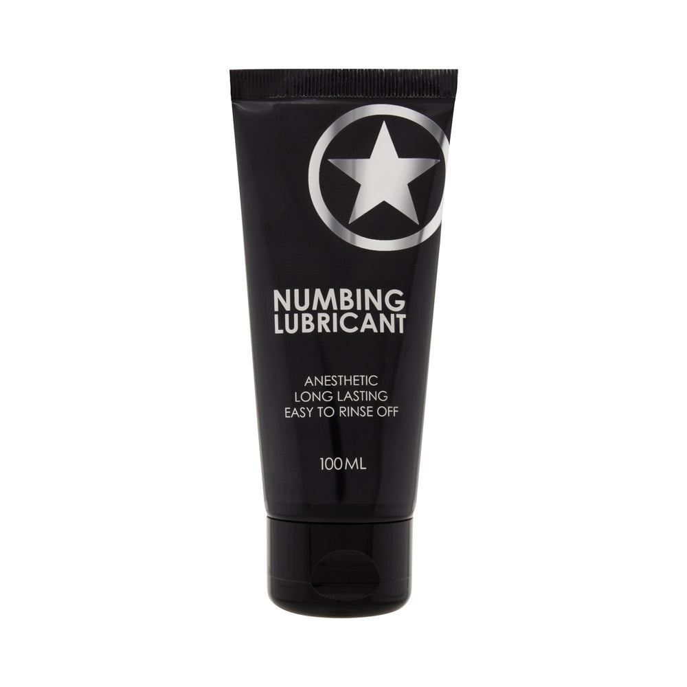 Shots Numbing Lubricant 3 oz. Black 3 oz Shots menthol lubricant tube with large white star mark