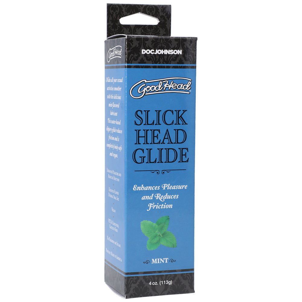 GoodHead Slick Head Glide Mint 4 oz. GoodHead Mint Slick Head Glide tube inside blue retail box