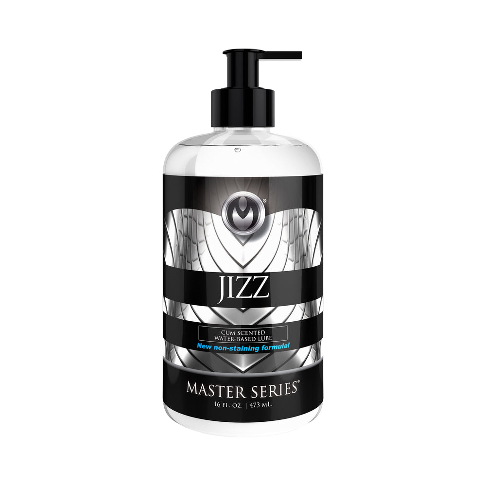 Master Series Jizz Cum-Scented Water-Based Lube 16 oz. Master Series Jizz 16 oz transparent pump bottle