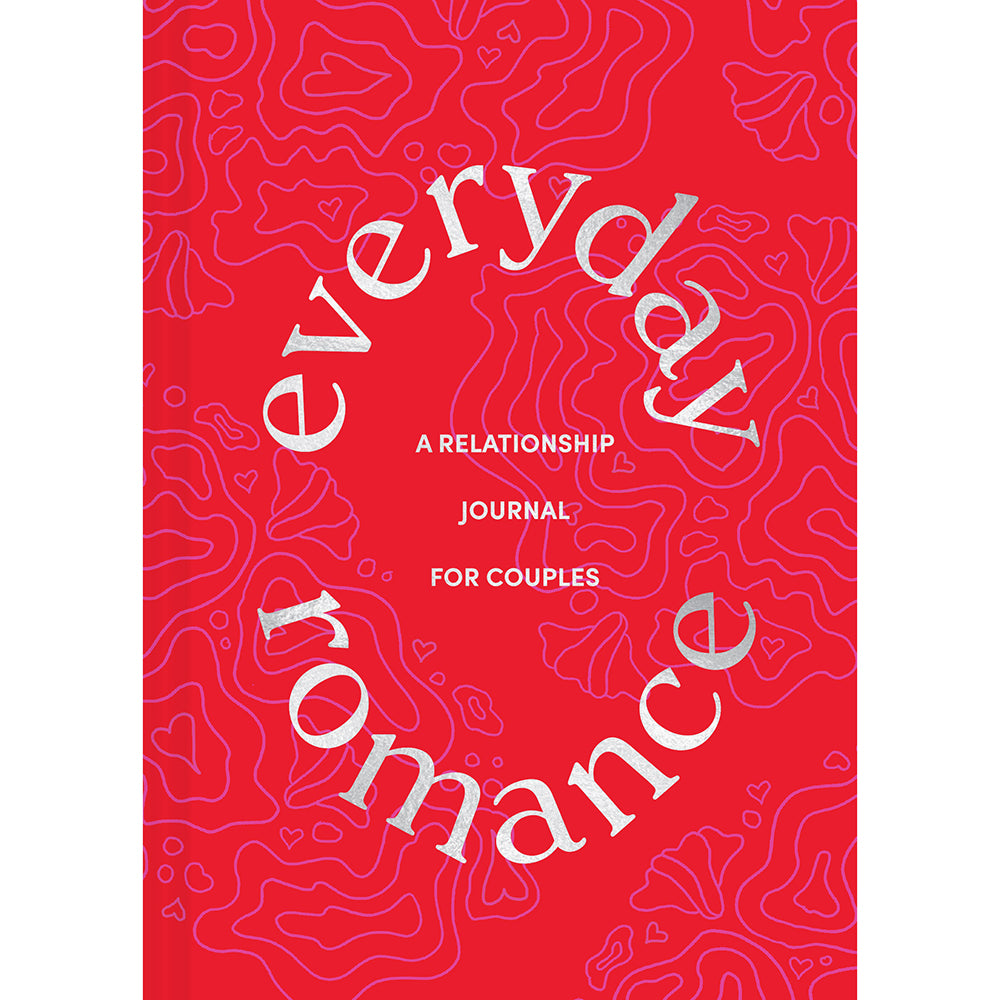 Everyday Romance: A Relationship Journal for Couples red Everyday Romance relationship journal cover with white circular title