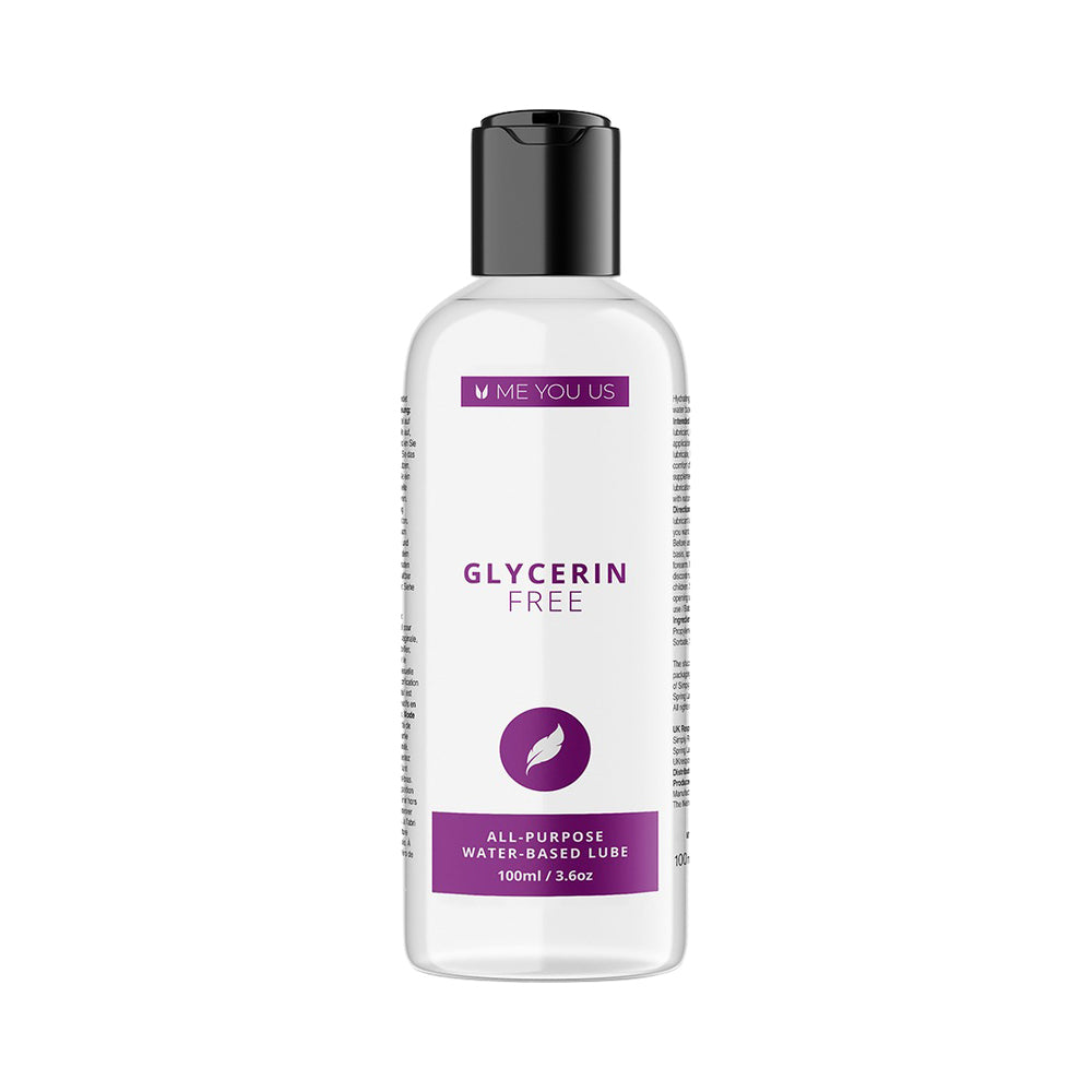 Me You Us Glycerin-Free Slix Lubricant 3.3 oz. Me You Us Glycerin-Free Slix 3.3 oz clear bottle with purple label