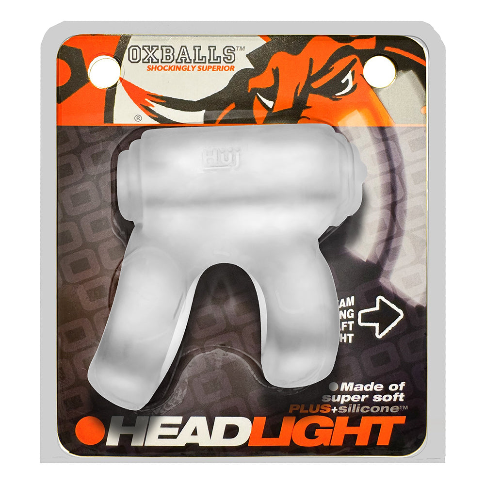 OxBalls Headlight Shaft-Holster Led Clear Ice clear OxBalls Headlight shaft holster with top LED chamber on display card