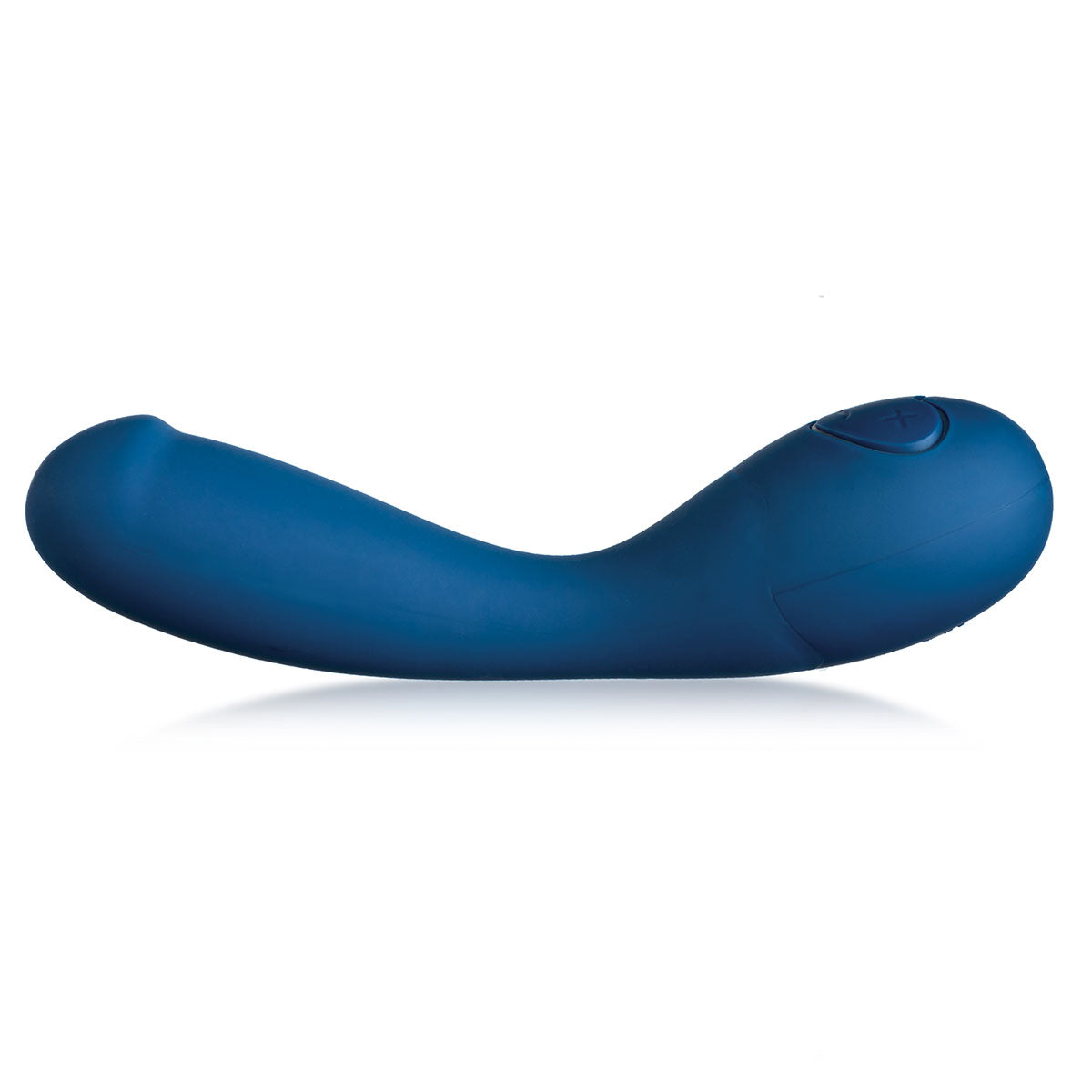 OhMiBod blueMotion NEX2 G-Spot Vibrator (2nd Gen) blue curved OhMiBod blueMotion NEX2 vibrator with raised oval control button