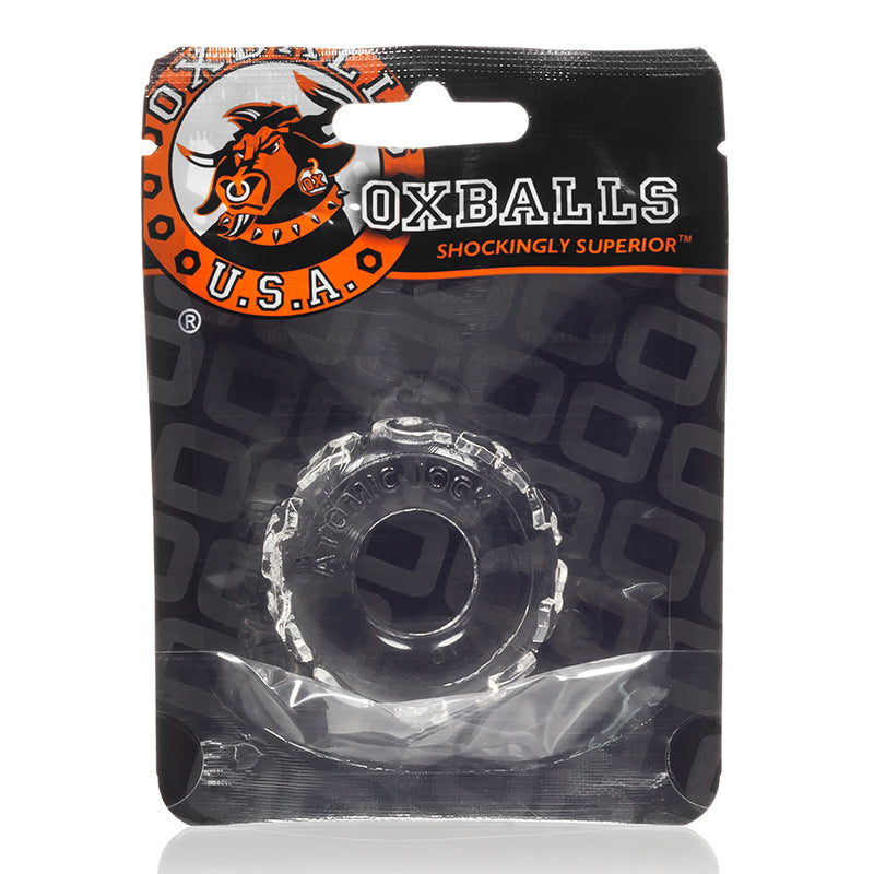 OxBalls Jelly Bean, Cockring, Clear OxBalls Jelly Bean Clear Ring in hanging pouch