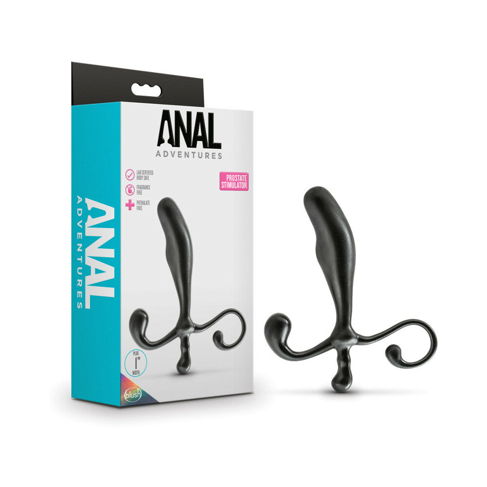 Anal Adventures Prostate Stimulator Black Anal Adventures black prostate stimulator retail box