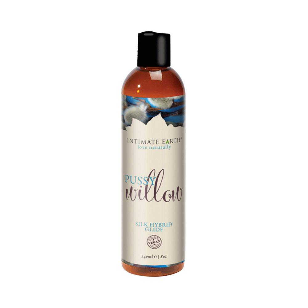 Intimate Earth Pussy Willow Silk Hybrid 240 ml/8 oz Intimate Earth Pussy Willow clear hybrid lubricant 8 oz bottle