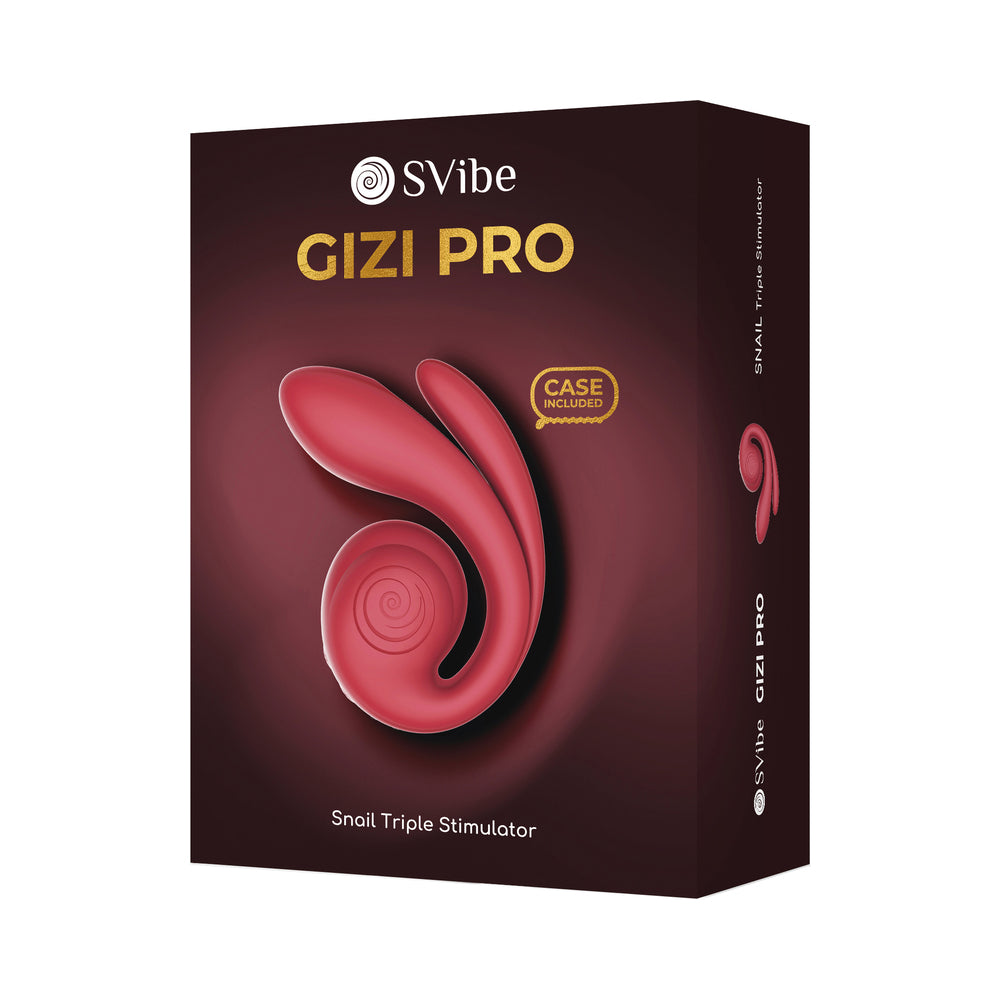 SVibe Snail Gizi Pro Vibrator Bordeaux SVibe Snail Gizi Pro Bordeaux vibrator in dark retail box