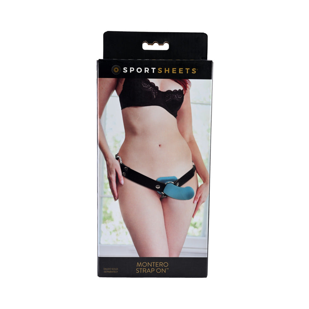Sportsheets Montero Adjustable Strap-On Harness Black Sportsheets Montero black harness retail box