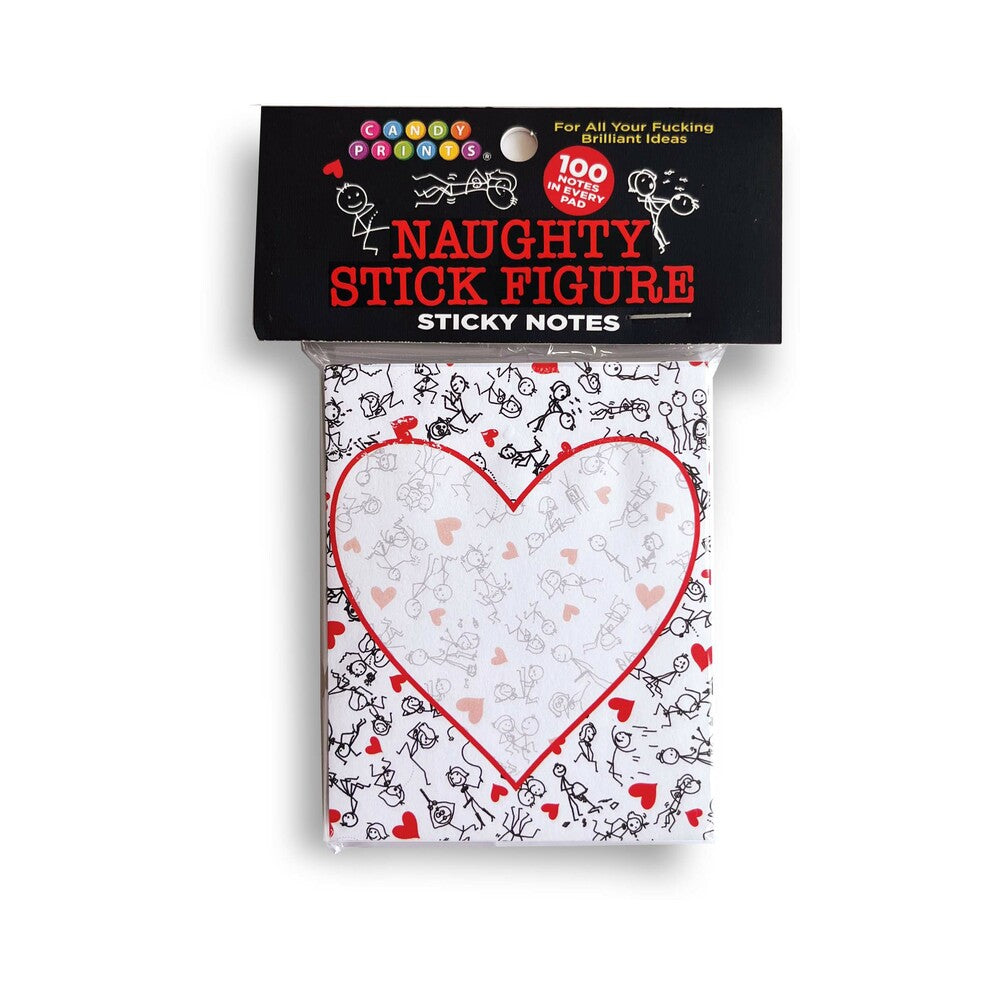 Naughty Stick Figure Sticky Notes Naughty Stick Figure heart-shaped sticky notes 100-count pack
