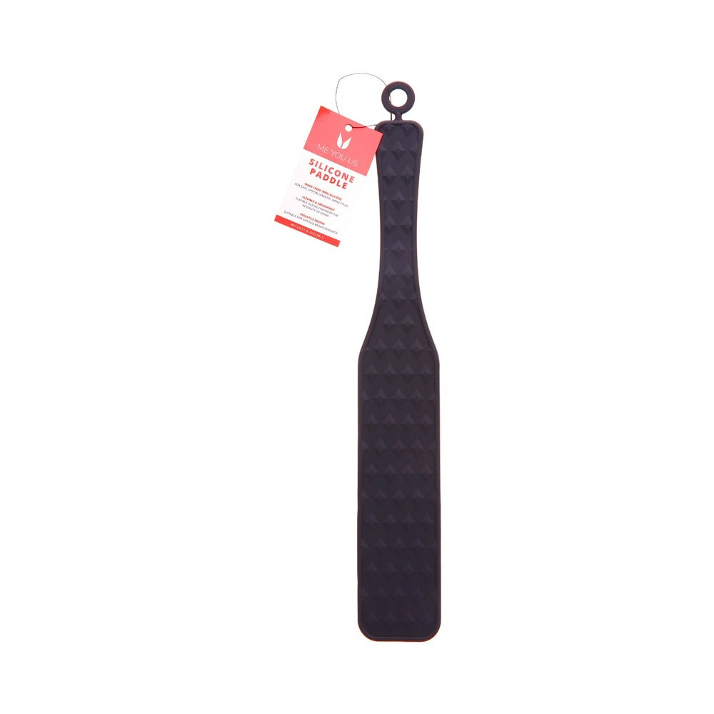 Me You Us Silicone Paddle Me You Us black paddle with retail hang tag