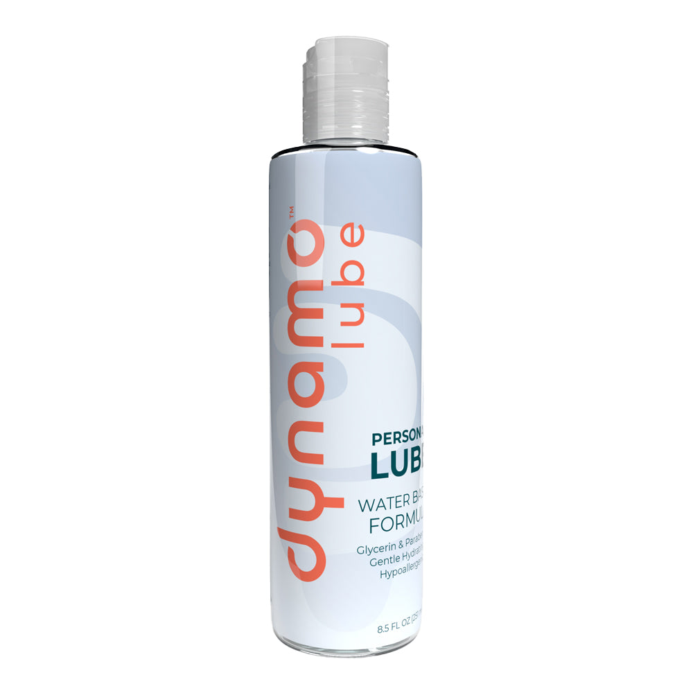 Dynamo Lube Water-based Formula 8.5 oz. Dynamo water-based personal lubricant 8.5 oz white bottle
