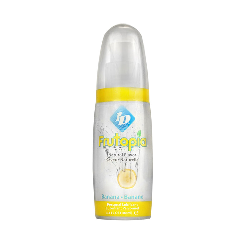 ID Frutopia Banana Flavored Lubricant 3.4 fl oz Clear ID Frutopia Banana lubricant bottle with yellow band