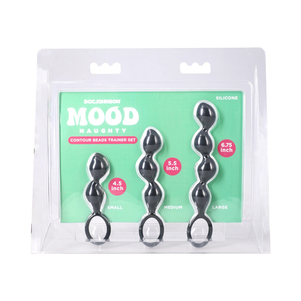 Mood Naughty Contour Beads Trainer Set Black Mood Naughty black contour trainer set front retail package