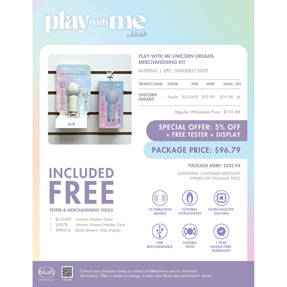 Play With Me Unicorn Dreams Merchandising Kit Play With Me Unicorn Dreams merchandising kit contents sheet