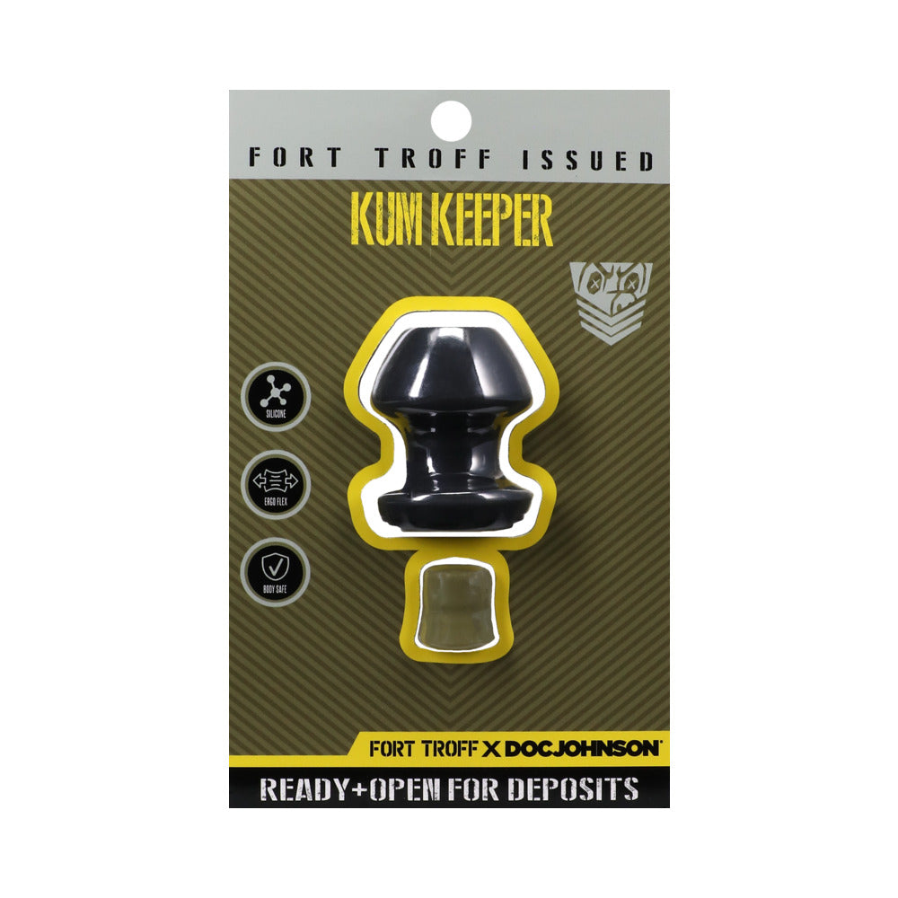 Fort Troff Kum Keeper Small Black small black Fort Troff Kum Keeper plug and square ring on olive display card