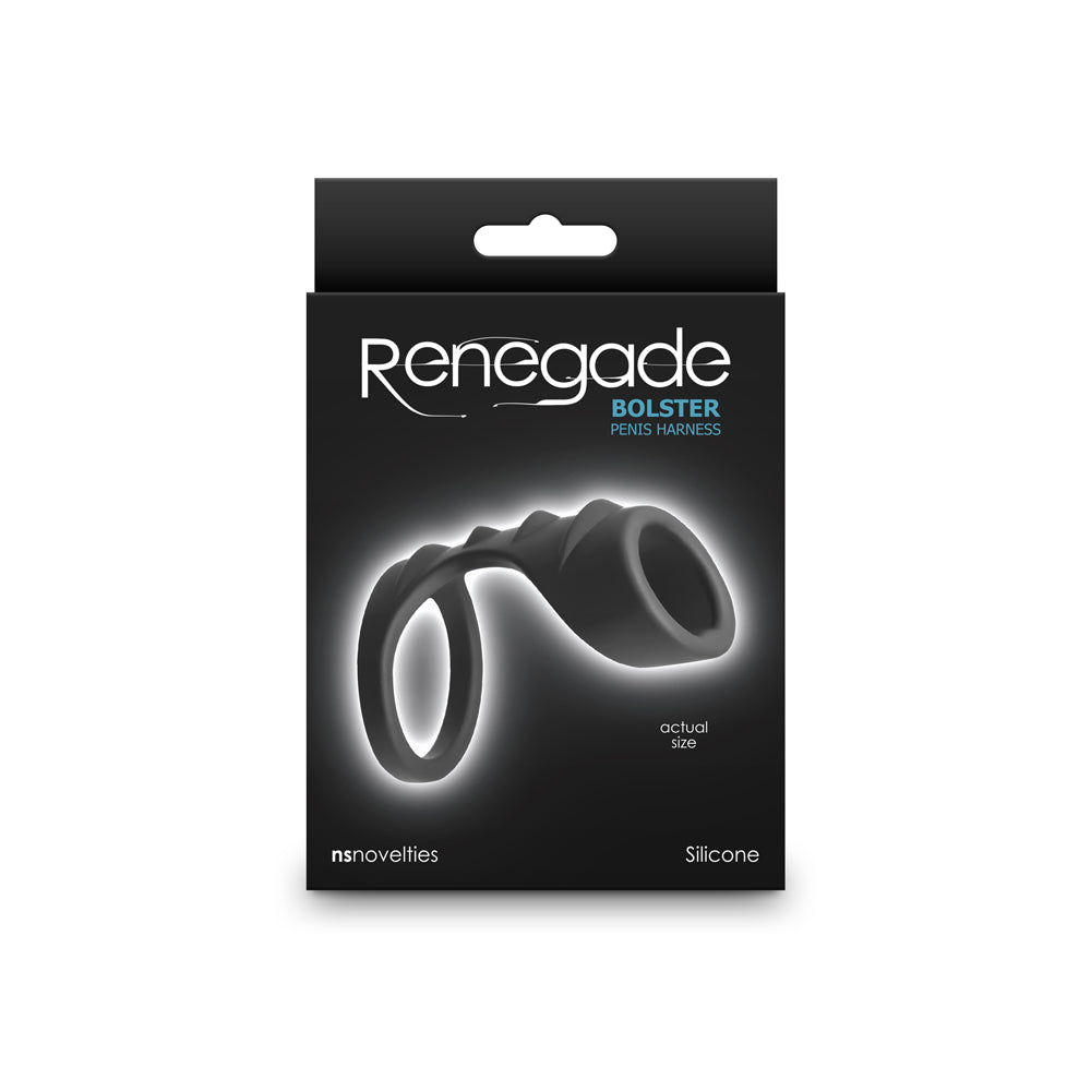 Renegade Bolster Black black Renegade Bolster dual-loop silicone ring on black box