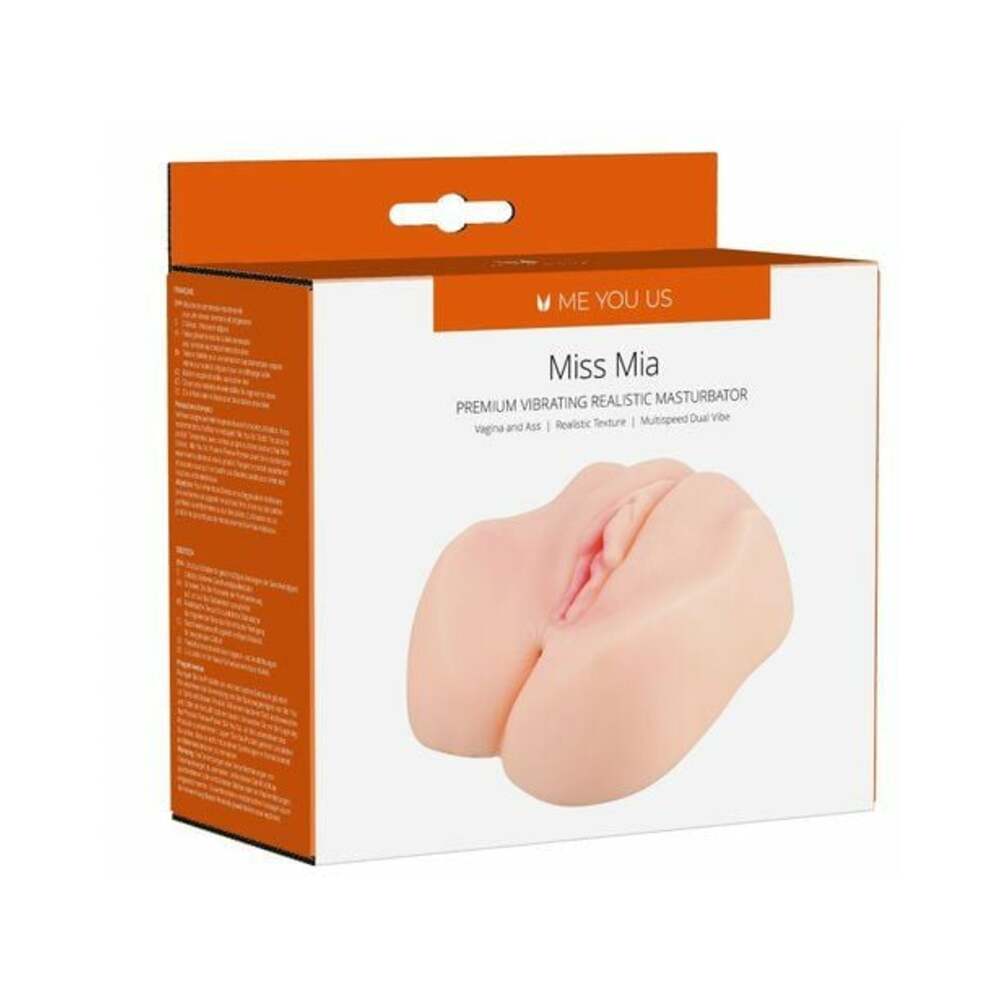 Me You Us Miss Mia Premium Vibrating Realistic Masturbator Vanilla Me You Us Miss Mia vanilla vibrating masturbator retail box