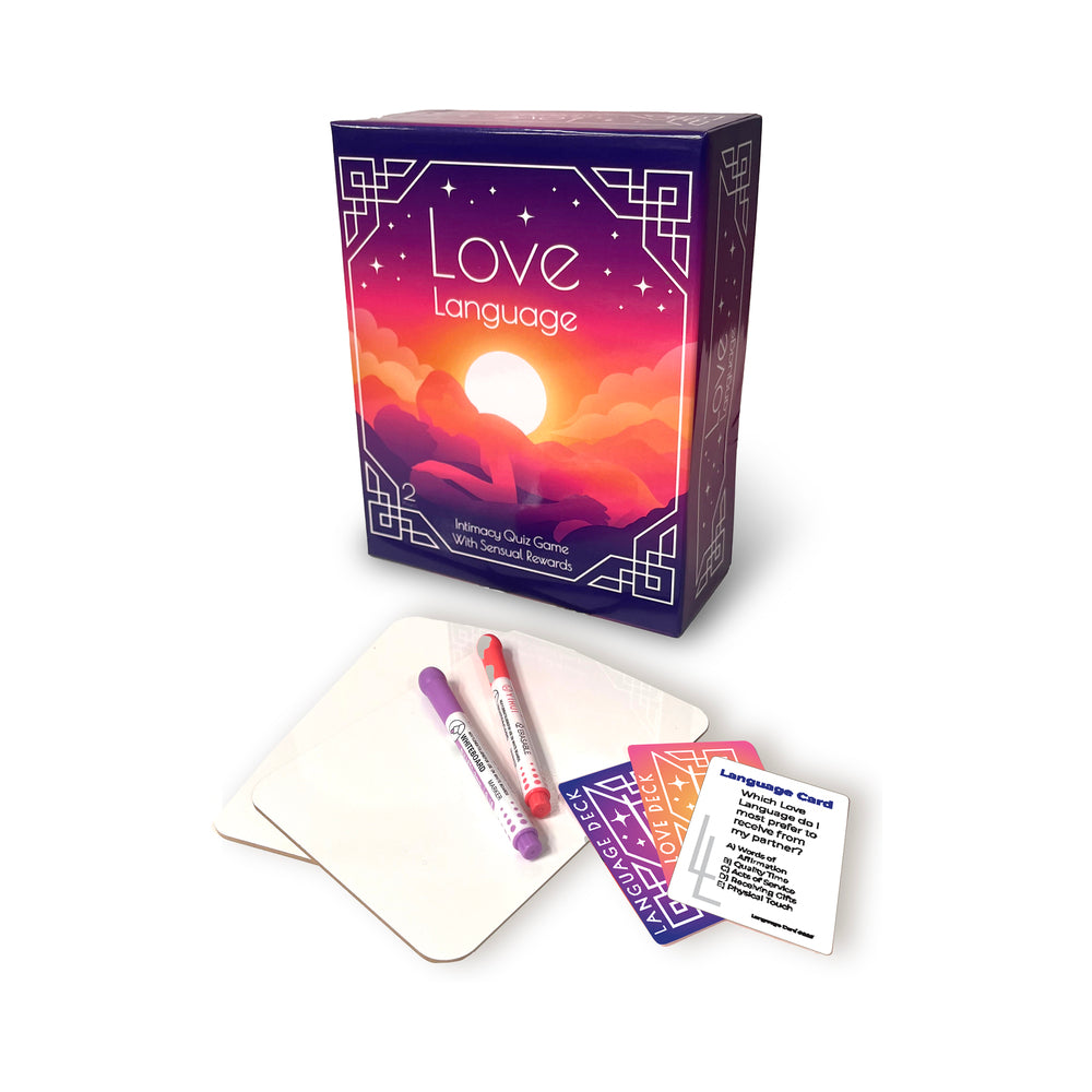 Love Language Couples Game Love Language game box with cards, markers and answer boards