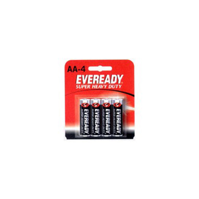 Eveready Classic Heavy Duty AA 4-Pack Red Eveready Super Heavy Duty blister card with four AA batteries