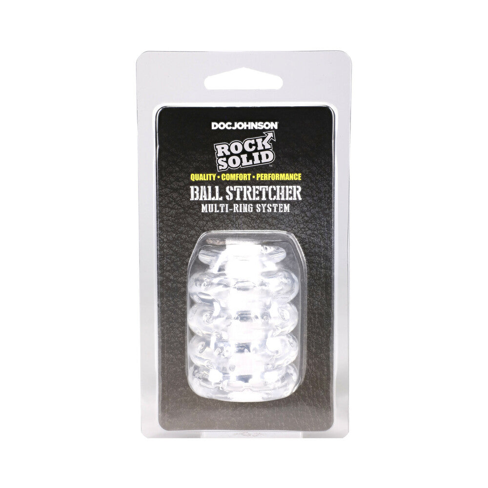 ROCK SOLID Ball Stretcher Multi-Ring System Clear ROCK SOLID clear multi-ring ball stretcher front retail package