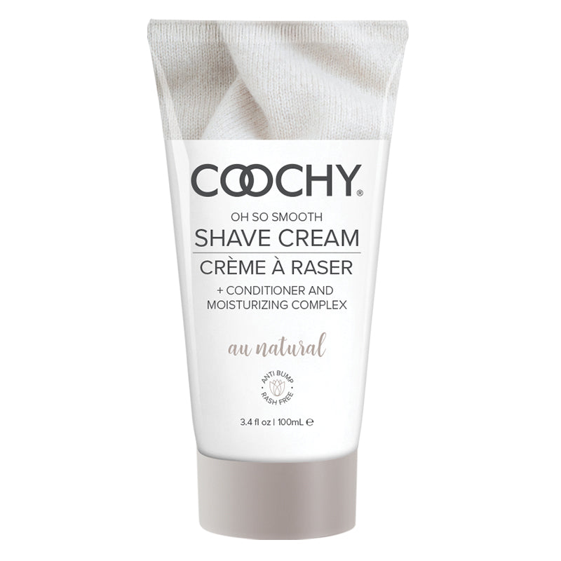 Coochy Shave Cream Au Natural 3.4 fl.oz Coochy Au Natural 3.4 oz White Shave Cream Tube