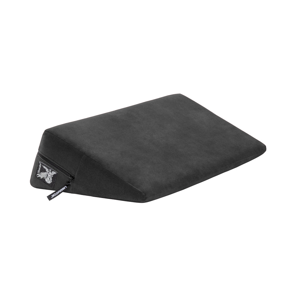 Liberator Wedge Black black Liberator Wedge cushion with sloped top and zippered side cover