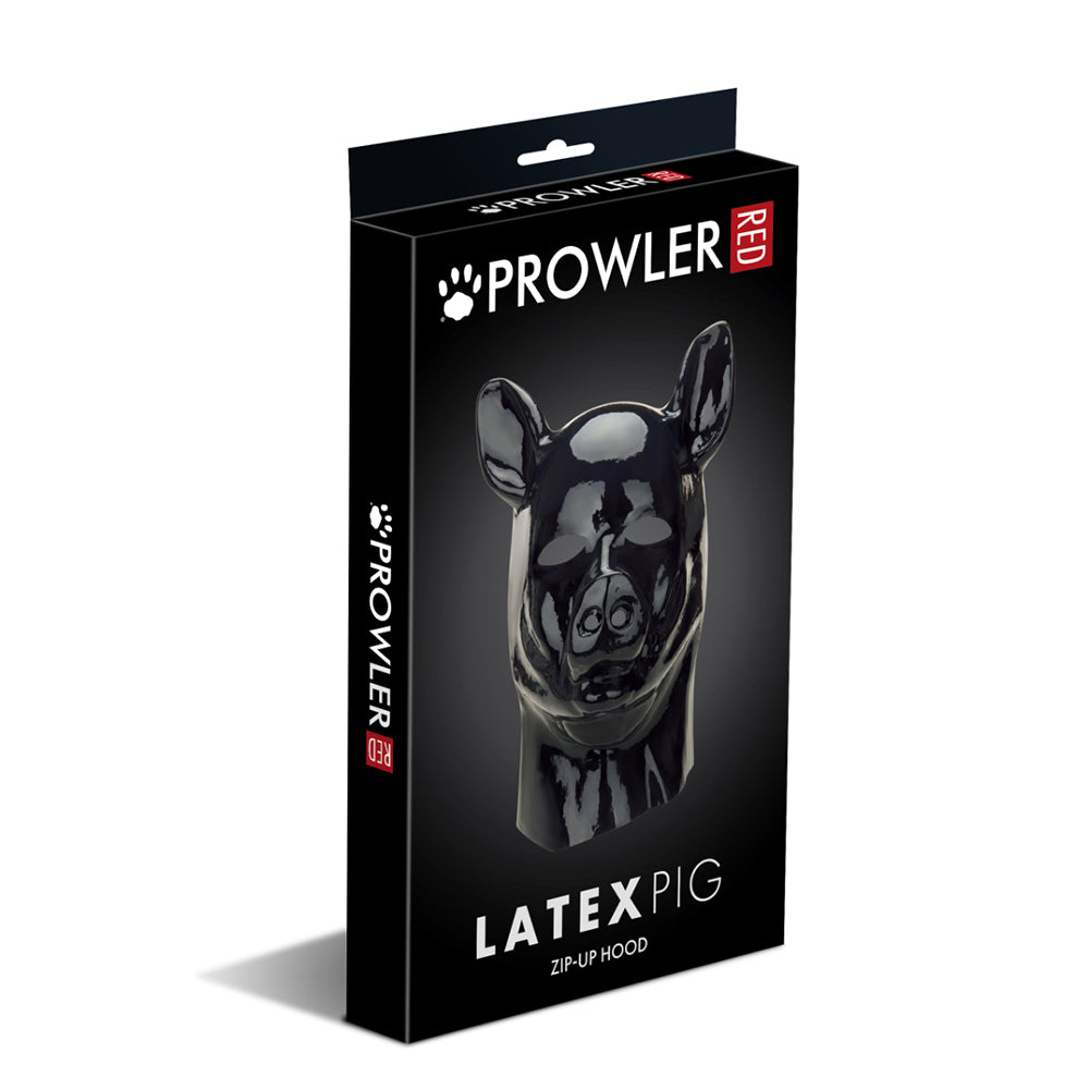 Prowler RED Latex Pig Hood Prowler RED glossy black latex pig hood retail box