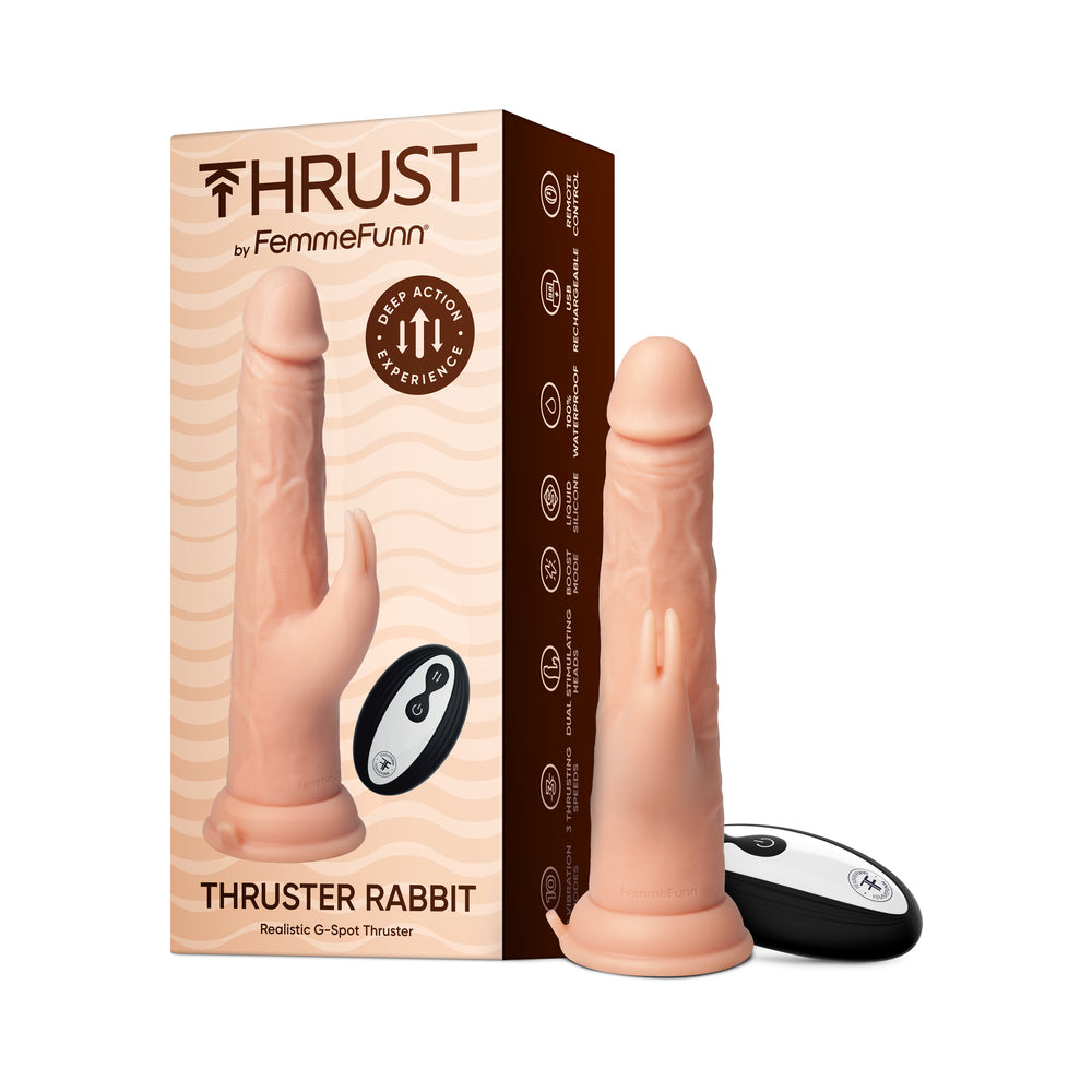 FemmeFunn Thruster Rabbit Nude nude FemmeFunn Thruster Rabbit with black remote and retail box