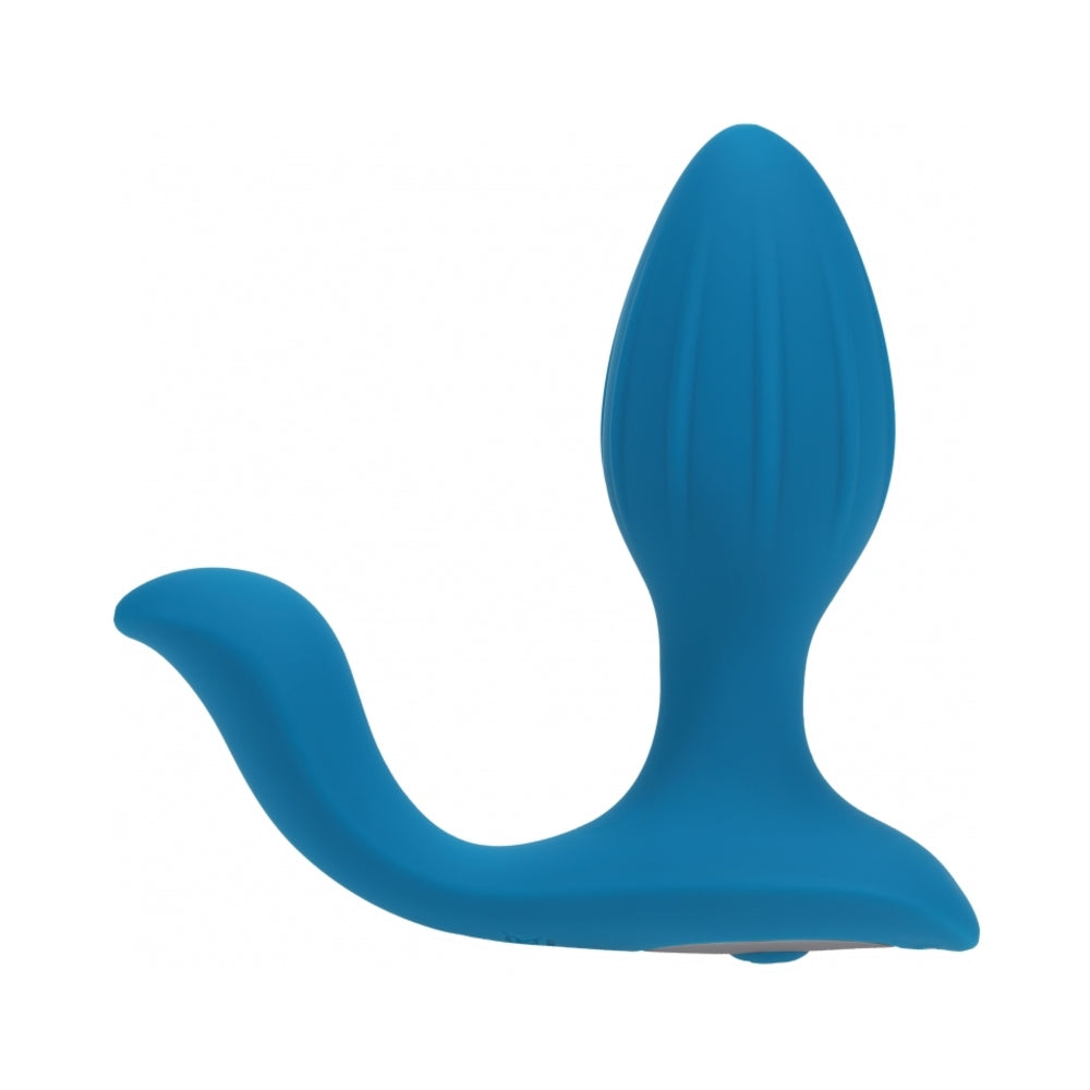 LEVELZ Vibrating & Rotating Silicone Anal Plug with Ball Stimulator Teal LEVELZ Vibrating & Rotating Silicone Anal Plug with Ball Stimulator Teal