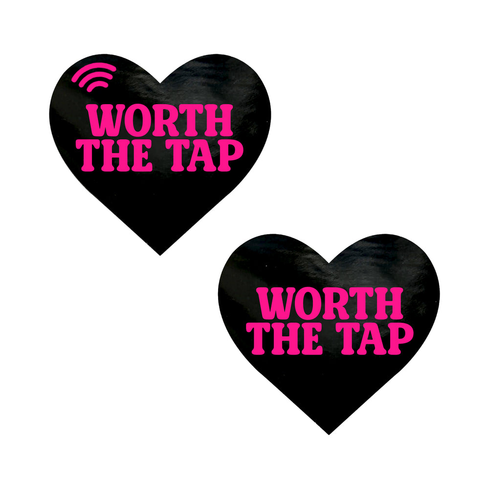 Neva Nude Worth the Tap Hot Pink Heart Smart NFC Pasties Neva Nude Worth the Tap Hot Pink Heart Smart NFC Pasties