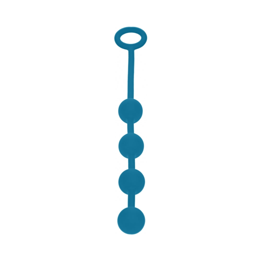 LEVELZ Round Silicone Anal Balls Small 20mm Teal Small teal LEVELZ anal balls with four round beads