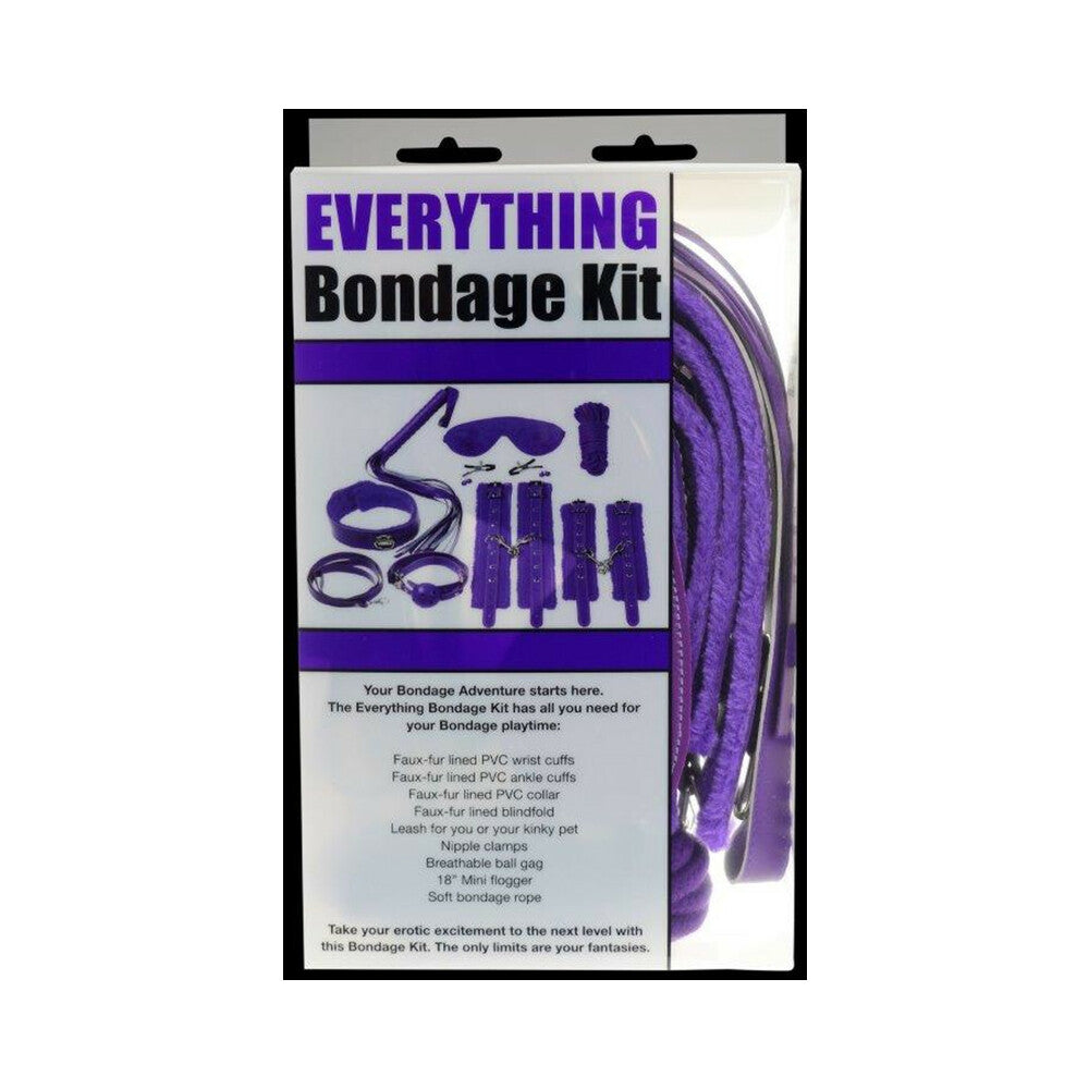 Ple''sur 12-Piece Everything Bondage Kit Purple Purple 12-piece Everything Bondage Kit retail package