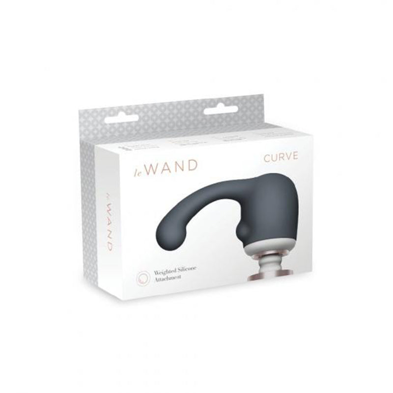 Le Wand Curve Weighted Silicone Attachment Gray Le Wand Curve arched silicone attachment in white window box