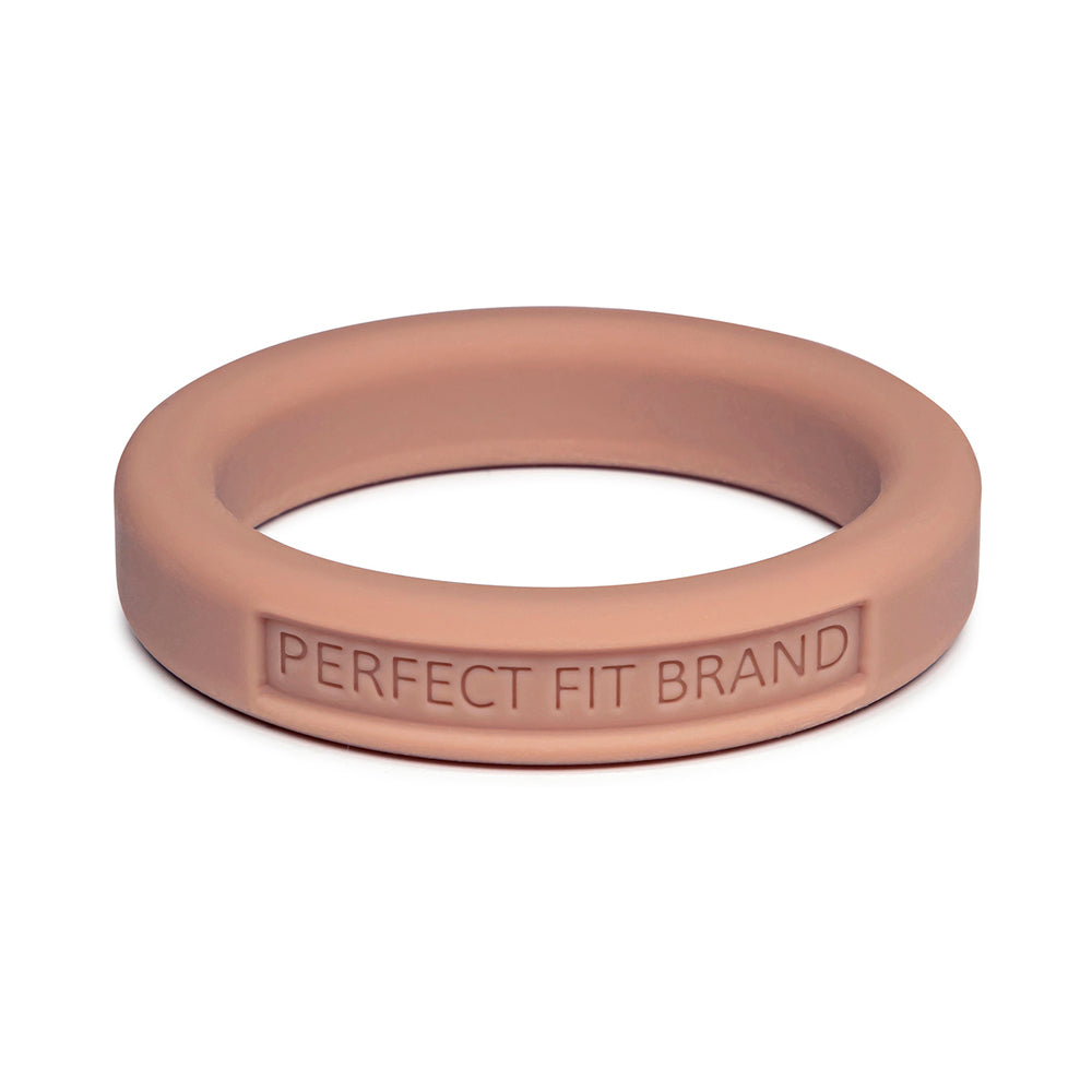 Perfect Fit Hefty Ring 1.4 in. (36mm) Silicone Skintone 6 Perfect Fit Hefty Ring 36mm Skin Tone 6 medium brown horizontal front angle