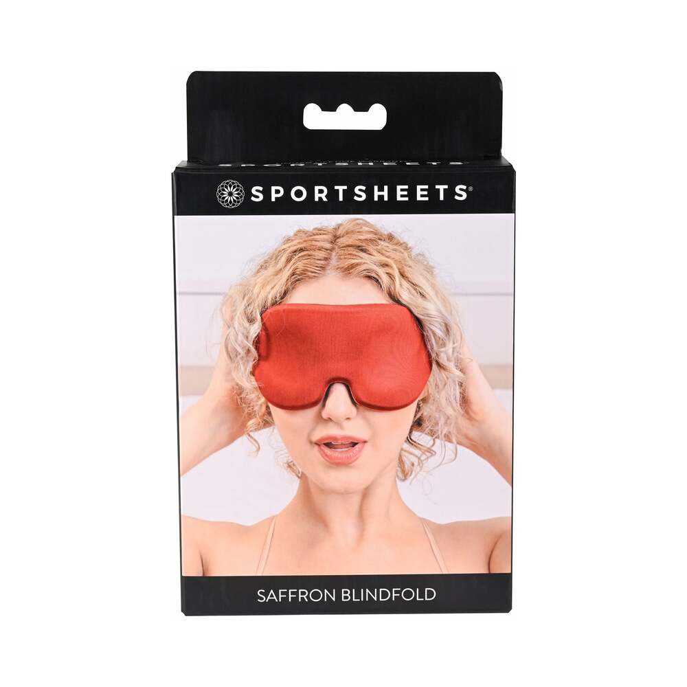 Sportsheets Saffron Blindfold with Memory Foam Sportsheets Saffron red blindfold retail box