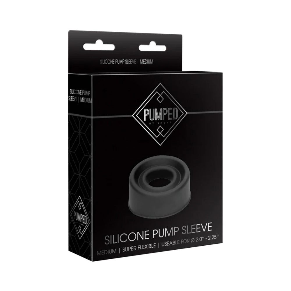 Pumped Silicone Pump Sleeve Black Medium Medium black Pumped silicone pump sleeve in retail box