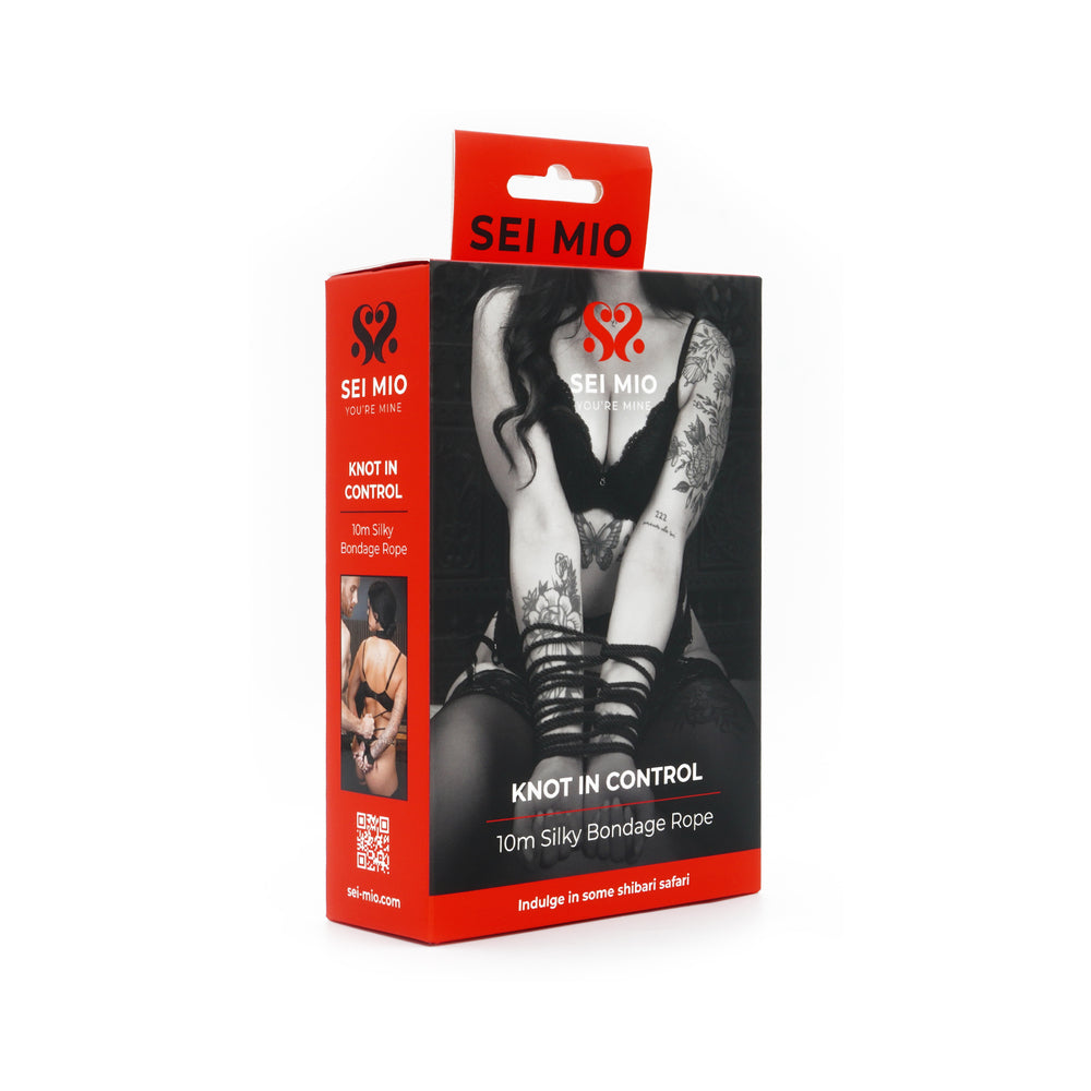 SEI MIO Knot in Control 10m Silky Bondage Rope SEI MIO Knot in Control 10-meter black bondage rope retail box