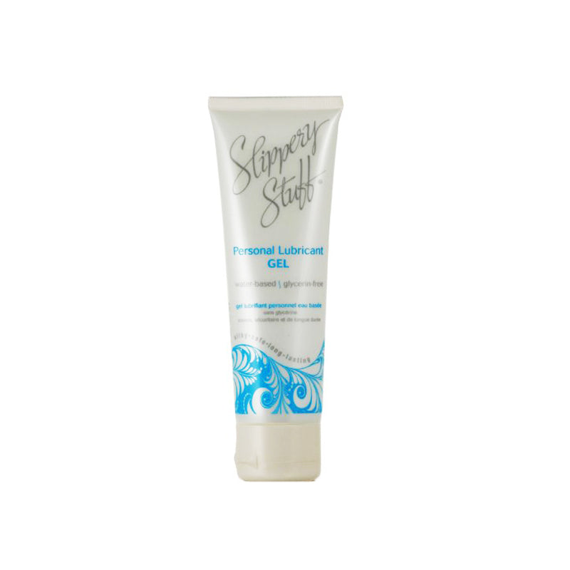 Slippery Stuff Gel Water-Based Lubricant 4 oz. Tube Slippery Stuff Gel 4 oz water-based lubricant in white squeeze tube