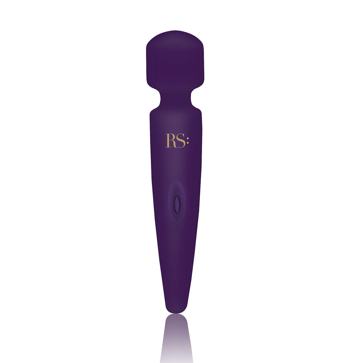 Rianne S Bella Wand Vibrator Purple purple Rianne S Bella wand with broad rectangular head and tapered one-button handle