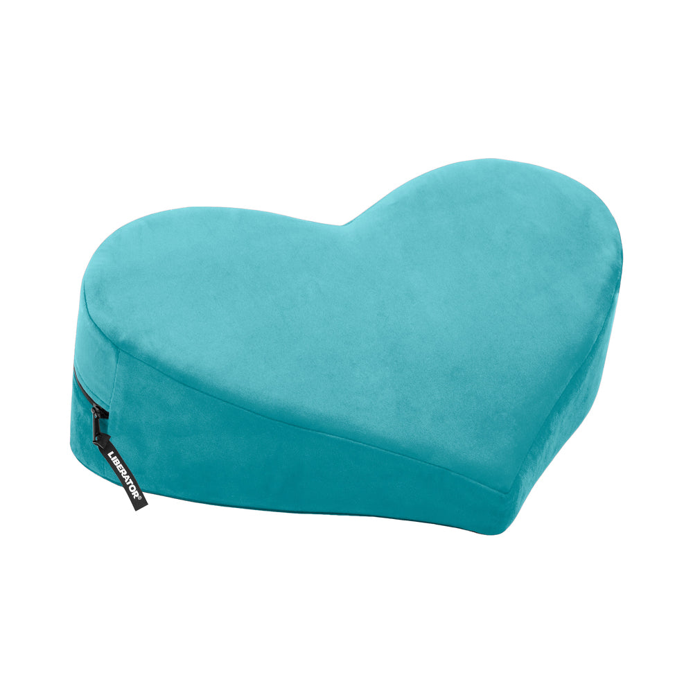 Liberator Heart Wedge Blue aqua blue Liberator Heart Wedge cushion with contoured top and side zipper
