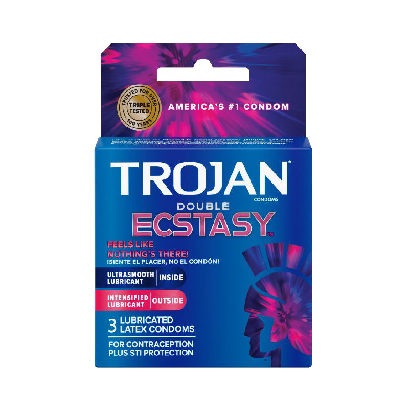 Trojan Double Ecstasy Latex Condoms (3) Trojan Double Ecstasy Latex Condoms (3)