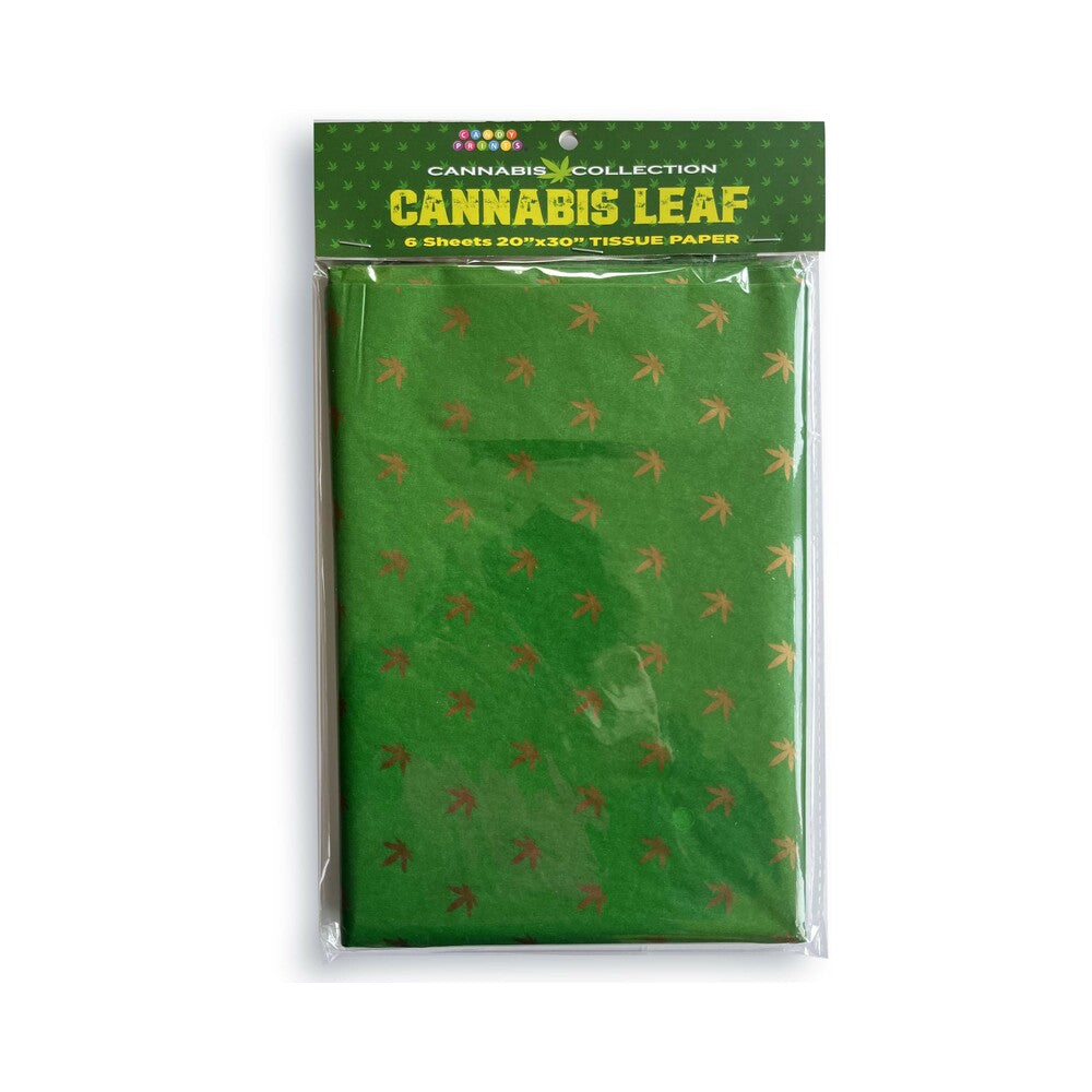 Cannabis Leaf Tissue Paper Green Cannabis Leaf tissue paper six-sheet package